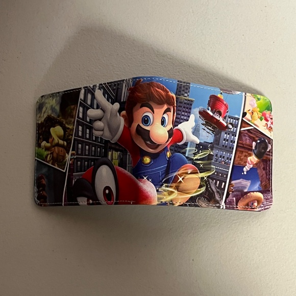 Super Mario Brothers Faux Leather Wallet Bros Gaming Gamer 90s World - Picture 1 of 8